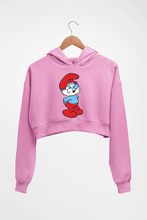 Load image into Gallery viewer, Papa Smurf Crop HOODIE FOR WOMEN-Light Baby Pink-Ektarfa.online
