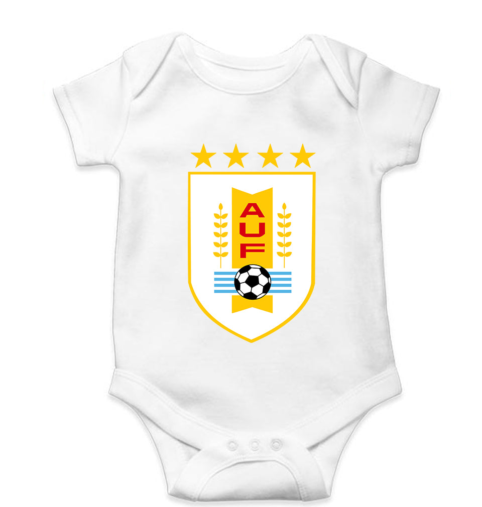 Uruguay Football Kids Romper For Baby Boy/Girl-White-Ektarfa.online