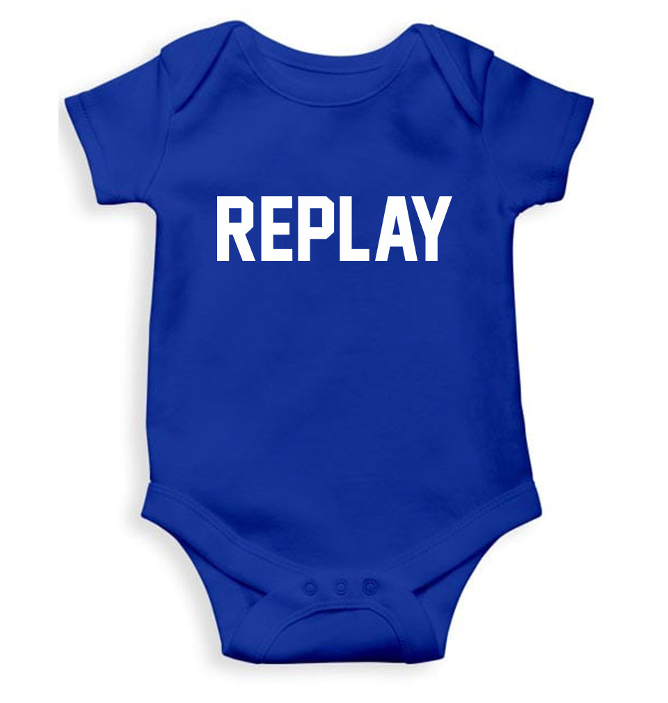 Replay Kids Romper For Baby Boy/Girl-0-5 Months(18 Inches)-Royal Blue-Ektarfa.online