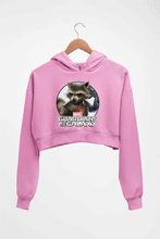 Load image into Gallery viewer, Rocket Raccoon Crop HOODIE FOR WOMEN-Light Baby Pink-Ektarfa.online
