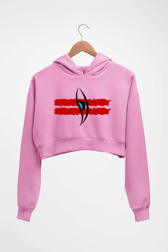 Mahakal Mahadev Bholenath Shiva Shivji Crop HOODIE FOR WOMEN-Light Baby Pink-Ektarfa.online