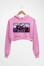 Load image into Gallery viewer, Spiderman Superhero Crop HOODIE FOR WOMEN-Light Baby Pink-Ektarfa.online
