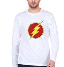 Load image into Gallery viewer, Flash Superhero Full Sleeves T-Shirt for Men-White-Ektarfa.online
