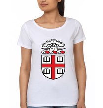 Load image into Gallery viewer, Brown University T-Shirt for Women-White-Ektarfa.online
