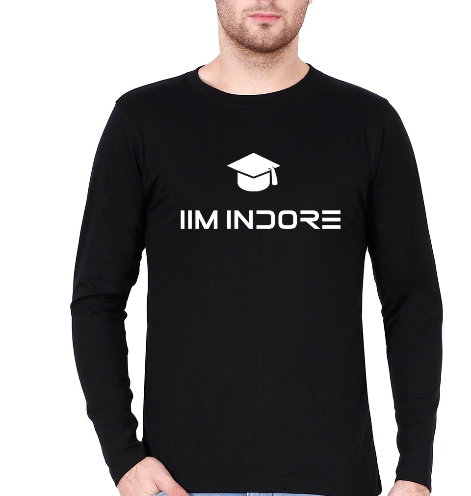 IIM I Indore Full Sleeves T-Shirt for Men-Black-Ektarfa.online