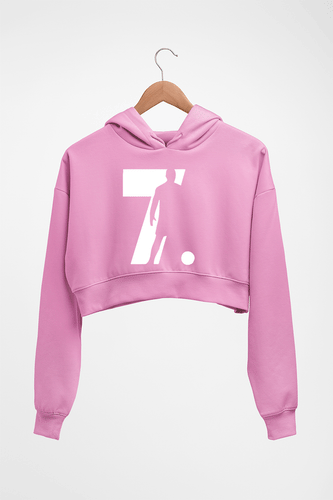 Cristiano Ronaldo CR7 Crop HOODIE FOR WOMEN-Light Baby Pink-Ektarfa.online