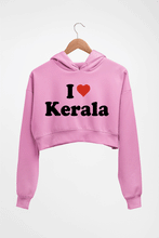 Load image into Gallery viewer, I Love Kerala Crop HOODIE FOR WOMEN-Light Baby Pink-Ektarfa.online
