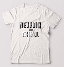 Load image into Gallery viewer, Netflix and chill T-Shirt for Men-White-Ektarfa.online
