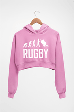 Load image into Gallery viewer, Rugby Evolution Crop HOODIE FOR WOMEN-Light Baby Pink-Ektarfa.online
