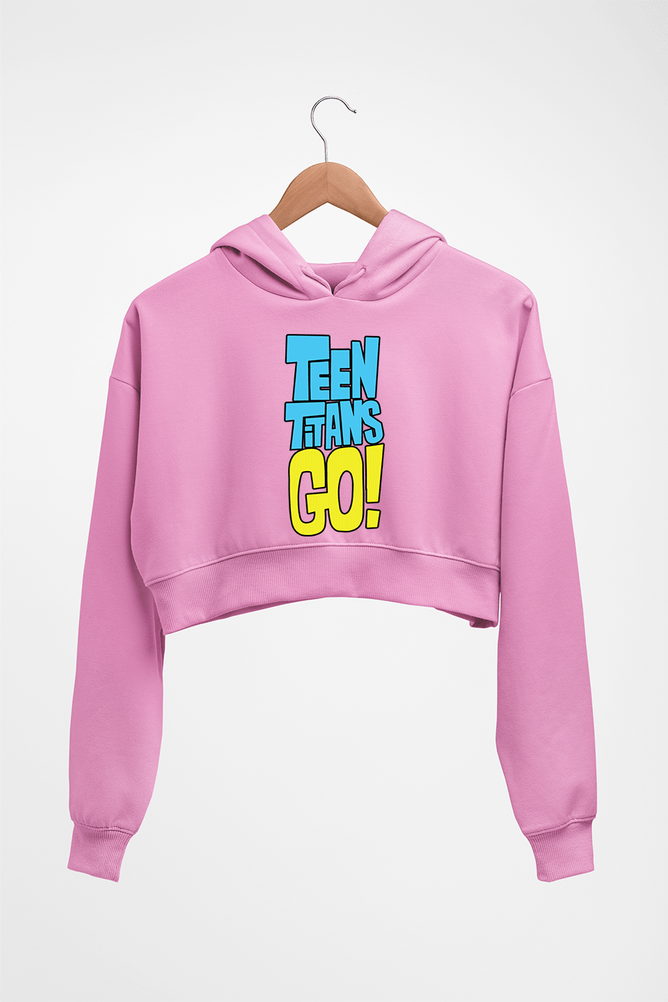 Teen Titans Go! Crop HOODIE FOR WOMEN-Light Baby Pink-Ektarfa.online