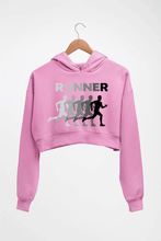 Load image into Gallery viewer, Runner Running Crop HOODIE FOR WOMEN-Light Baby Pink-Ektarfa.online

