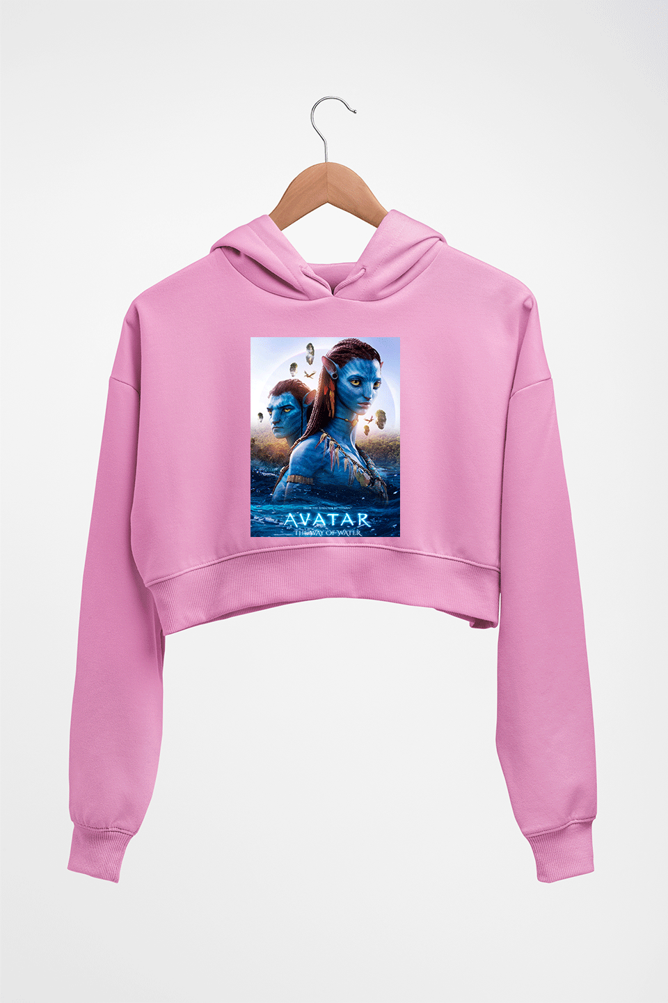 Avatar Crop HOODIE FOR WOMEN-Light Baby Pink-Ektarfa.online