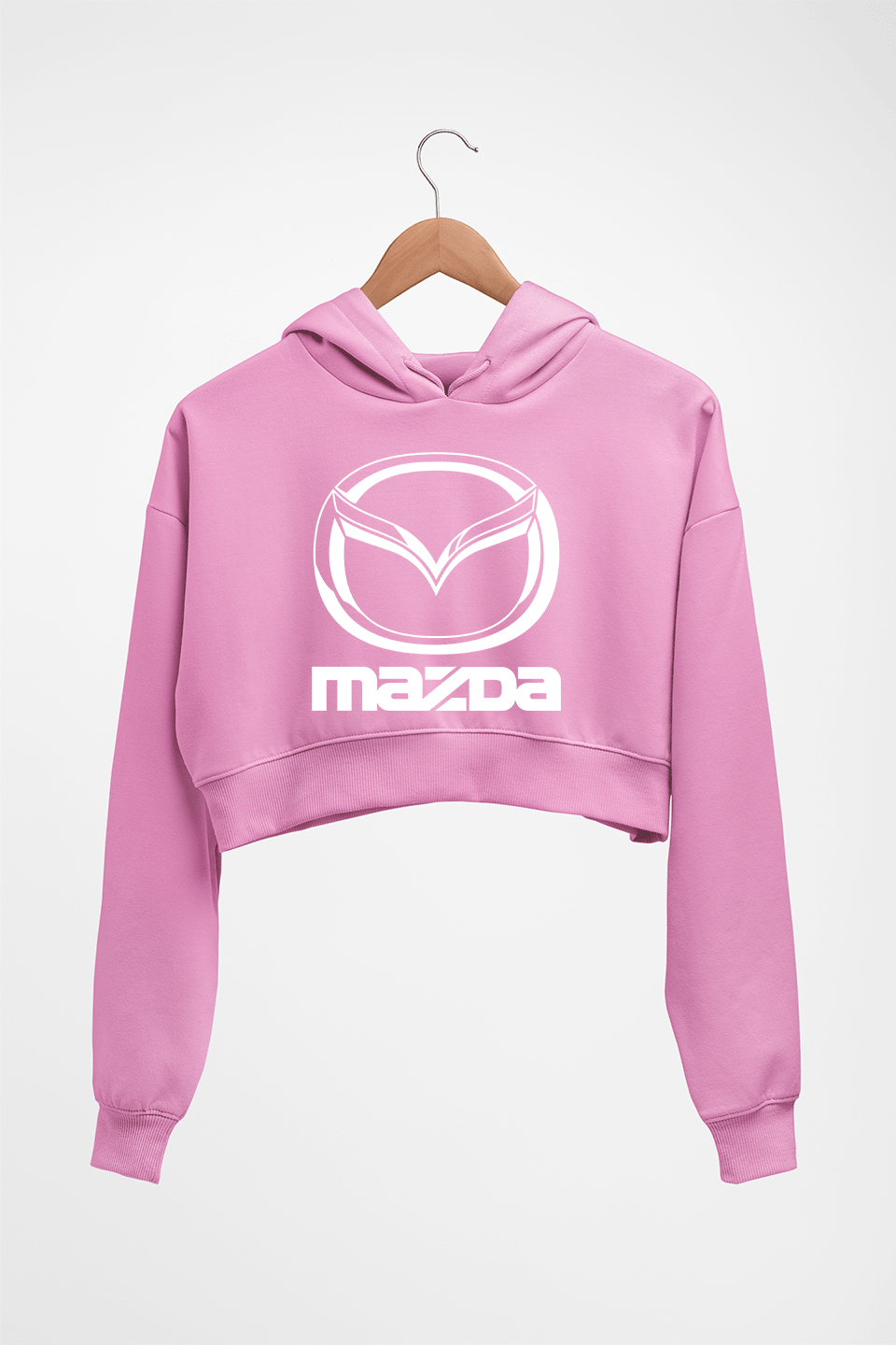 Mazda Crop HOODIE FOR WOMEN-Light Baby Pink-Ektarfa.online