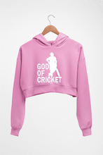 Load image into Gallery viewer, Sachin Tendulkar God Crop HOODIE FOR WOMEN-Light Baby Pink-Ektarfa.online
