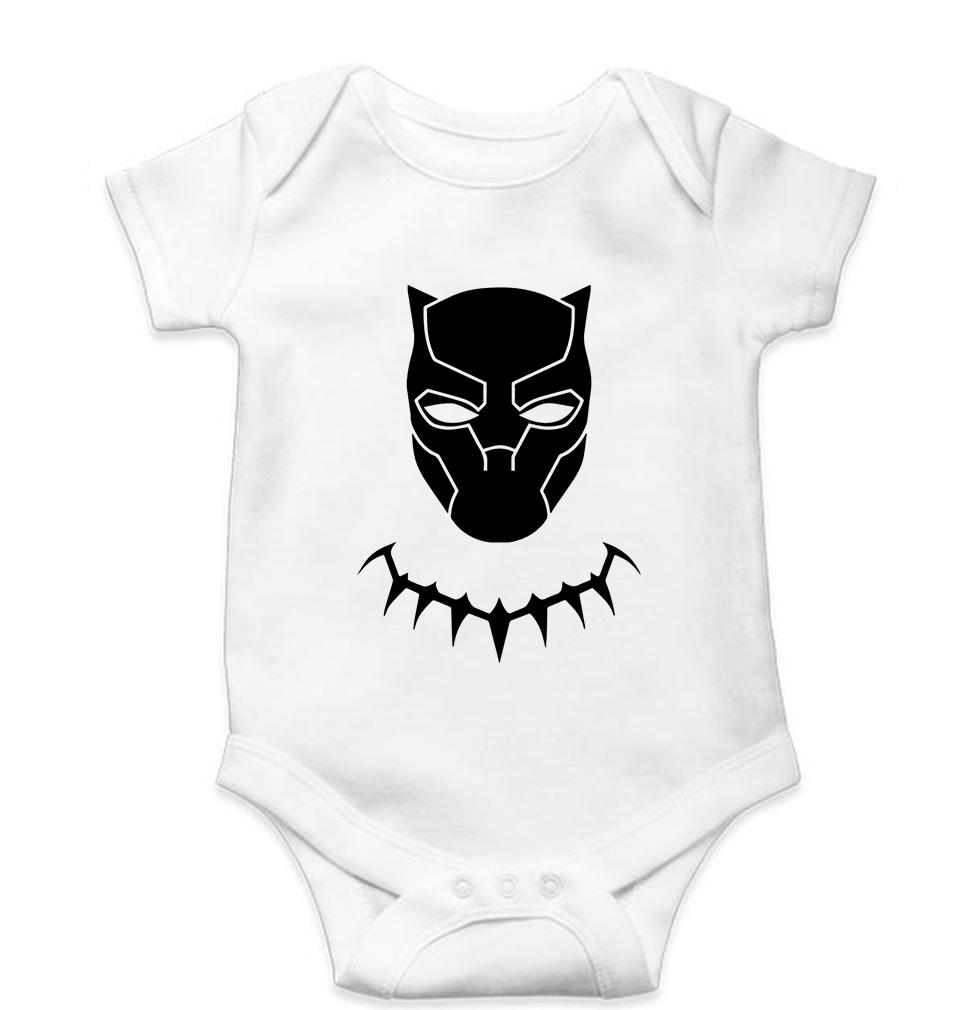 Black Panther Superhero Kids Romper For Baby Boy/Girl-White-Ektarfa.online