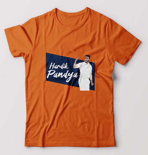 Hardik Pandya T-Shirt for Men-Orange-Ektarfa.online