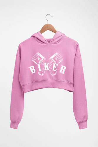 Biker Crop HOODIE FOR WOMEN-Light Baby Pink-Ektarfa.online