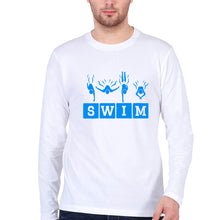 Load image into Gallery viewer, Swim Full Sleeves T-Shirt for Men-White-Ektarfa.online
