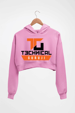 Load image into Gallery viewer, Technical Guruji(Gaurav Chaudhary) Crop HOODIE FOR WOMEN-Light Baby Pink-Ektarfa.online
