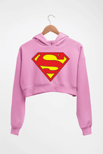 Load image into Gallery viewer, Superman Crop HOODIE FOR WOMEN-Light Baby Pink-Ektarfa.online
