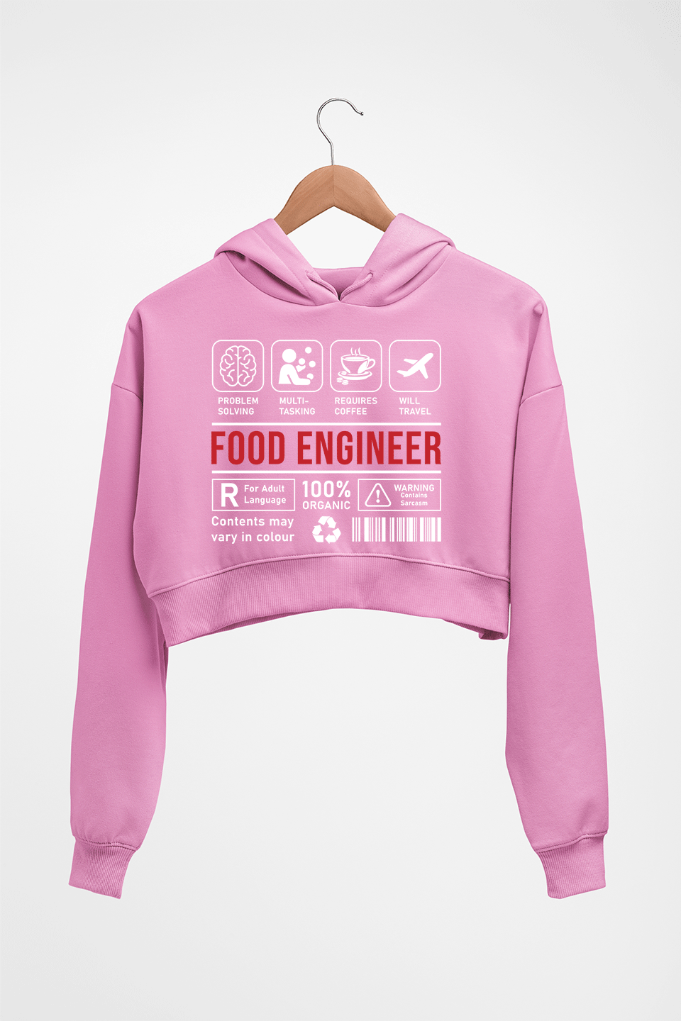 Food Crop HOODIE FOR WOMEN-Light Baby Pink-Ektarfa.online