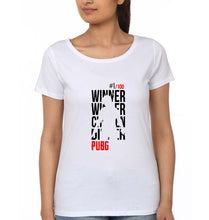 Load image into Gallery viewer, PUBG Winner Winner Chicken Dinner T-Shirt for Women-White-Ektarfa.online
