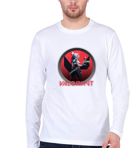 Valorant Full Sleeves T-Shirt for Men-White-Ektarfa.online