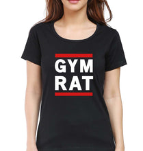 Load image into Gallery viewer, Gym Rat T-Shirt for Women-Black-Ektarfa.online
