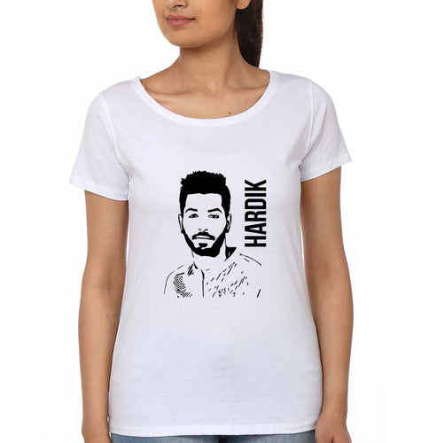 Hardik Pandya T-Shirt for Women-White-Ektarfa.online