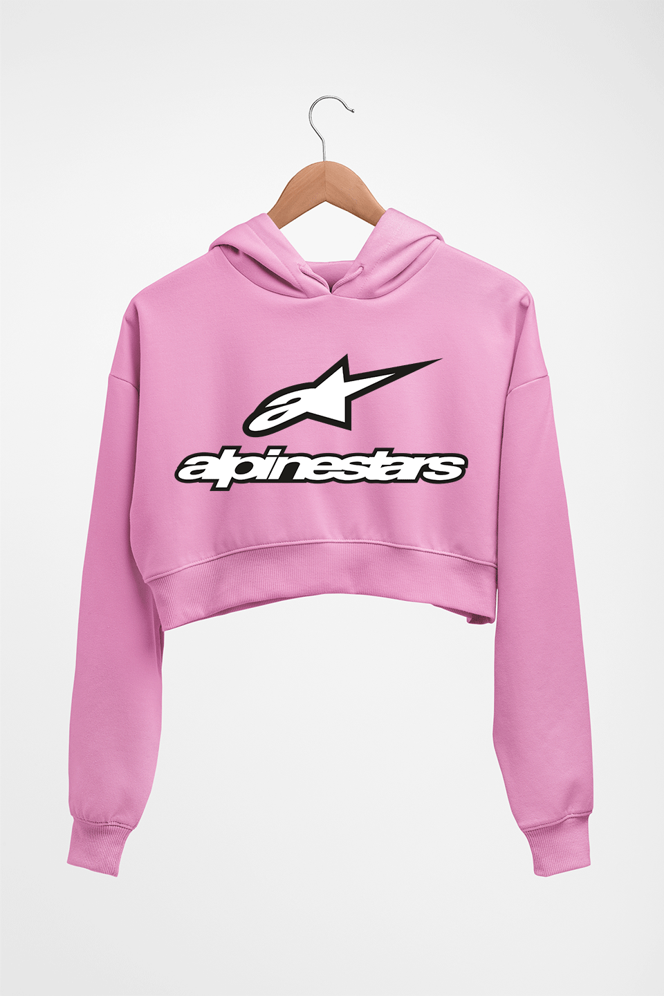 Alpinestars Crop HOODIE FOR WOMEN-Light Baby Pink-Ektarfa.online