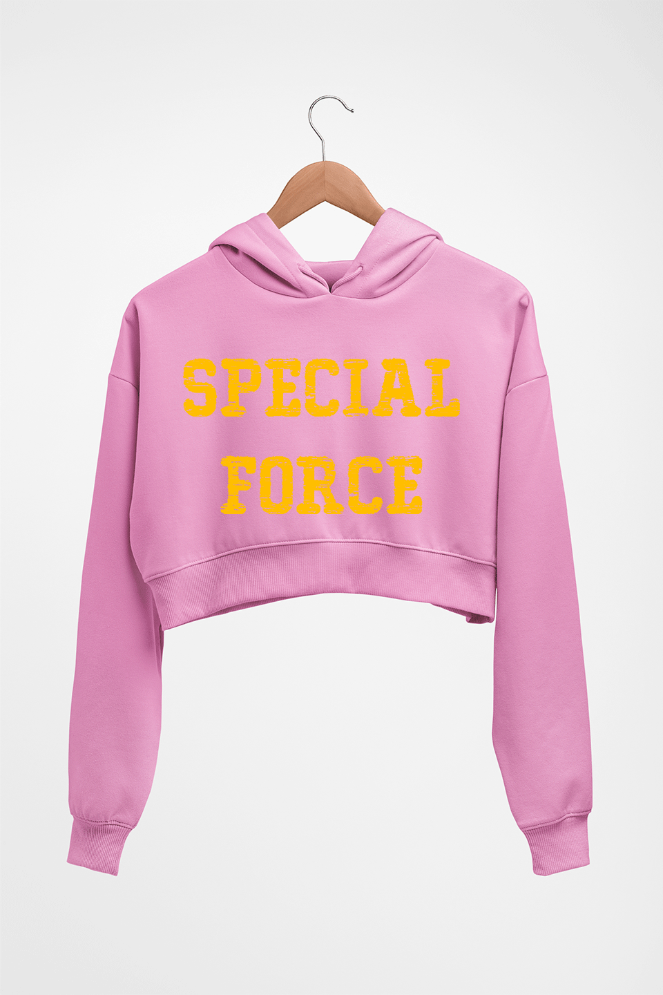 Special Force Crop HOODIE FOR WOMEN-Light Baby Pink-Ektarfa.online