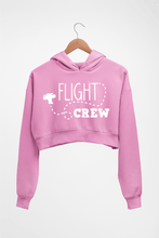 Load image into Gallery viewer, Flight Crew Crop HOODIE FOR WOMEN-Light Baby Pink-Ektarfa.online
