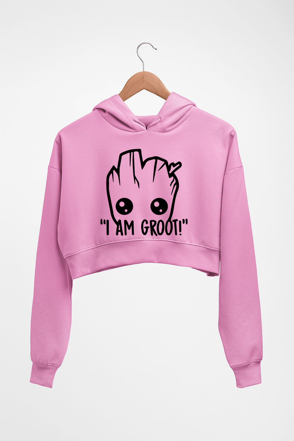 Groot Crop HOODIE FOR WOMEN-Light Baby Pink-Ektarfa.online