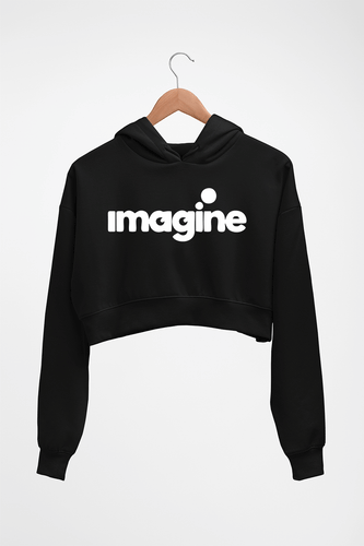 Imagine Riteish Deshmukh Crop HOODIE FOR WOMEN-Black-Ektarfa.online