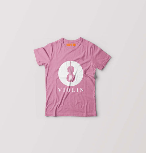 Violin Kids T-Shirt for Boy/Girl-Pink-Ektarfa.online