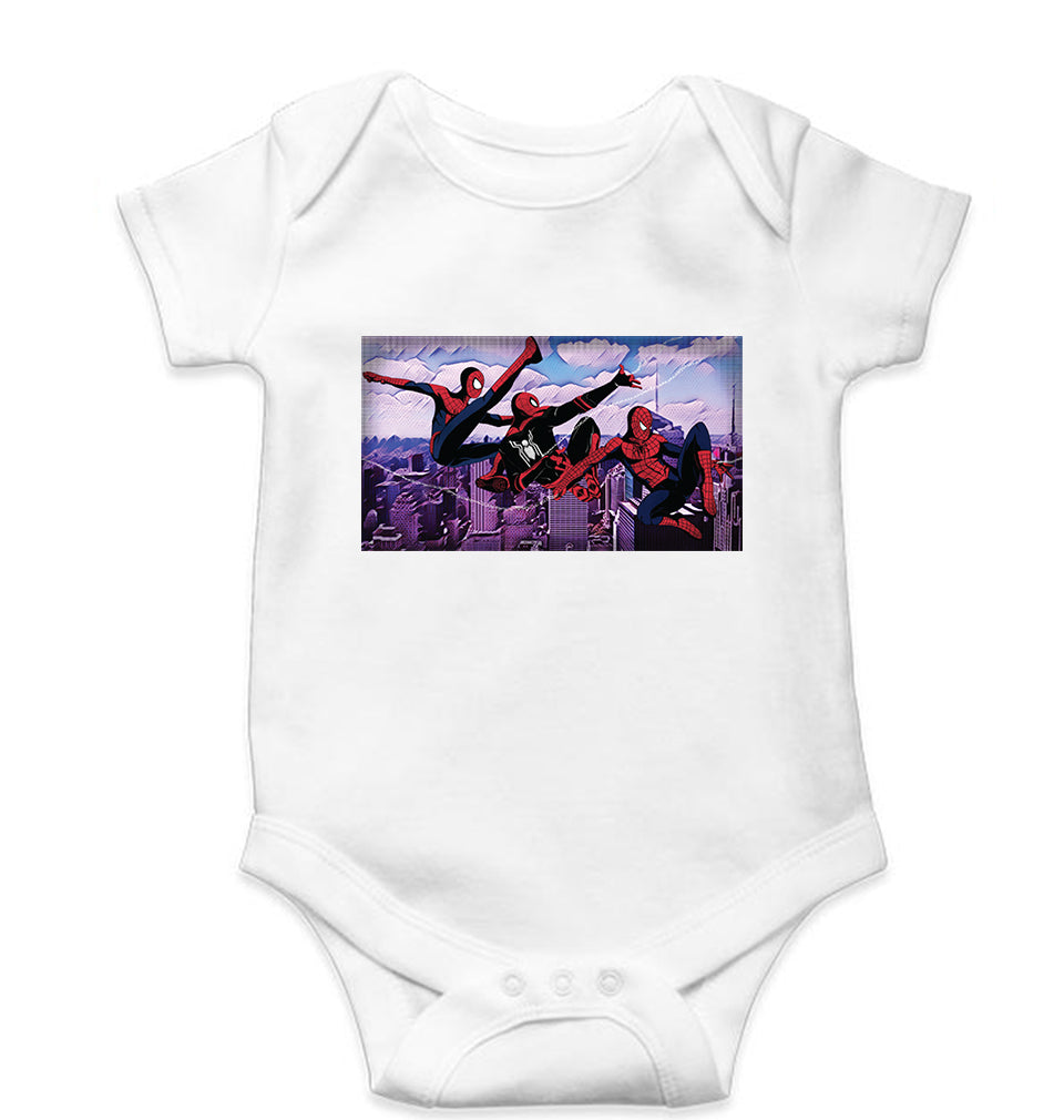 Spiderman Superhero Kids Romper For Baby Boy/Girl-White-Ektarfa.online