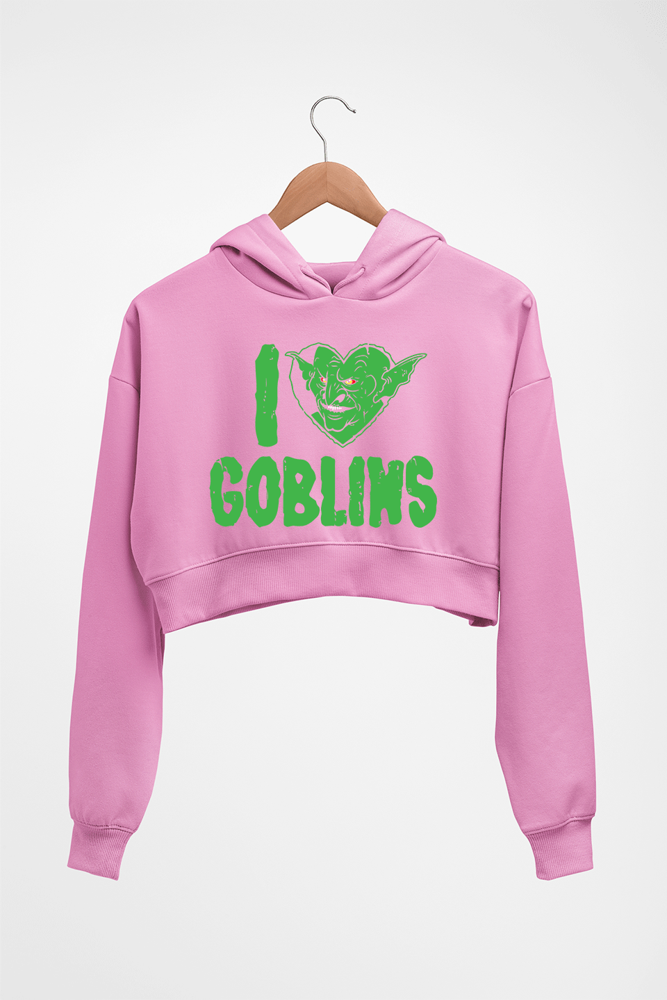 Goblin Crop HOODIE FOR WOMEN-Light Baby Pink-Ektarfa.online