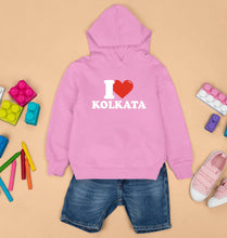 Load image into Gallery viewer, I Love Kolkata Kids Hoodie for Boy/Girl-Light Baby Pink-Ektarfa.online
