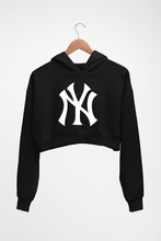 Load image into Gallery viewer, New York Yankees Crop HOODIE FOR WOMEN-Black-Ektarfa.online
