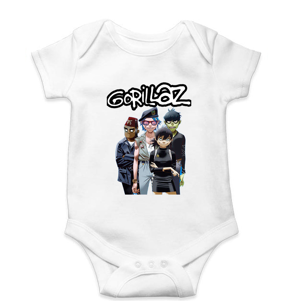 Gorillaz Kids Romper For Baby Boy/Girl-White-Ektarfa.online