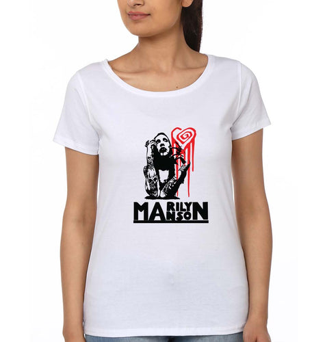 Marilyn Manson T-Shirt for Women-White-Ektarfa.online