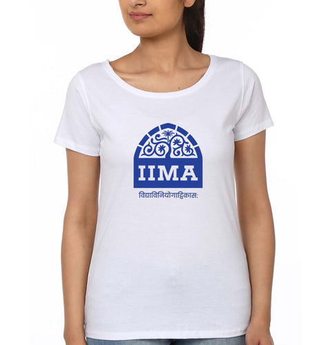 IIMA Ahmedabad T-Shirt for Women-White-Ektarfa.online