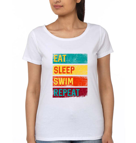 Swimming T-Shirt for Women-White-Ektarfa.online