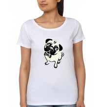 Load image into Gallery viewer, Pug Dog T-Shirt for Women-White-Ektarfa.online
