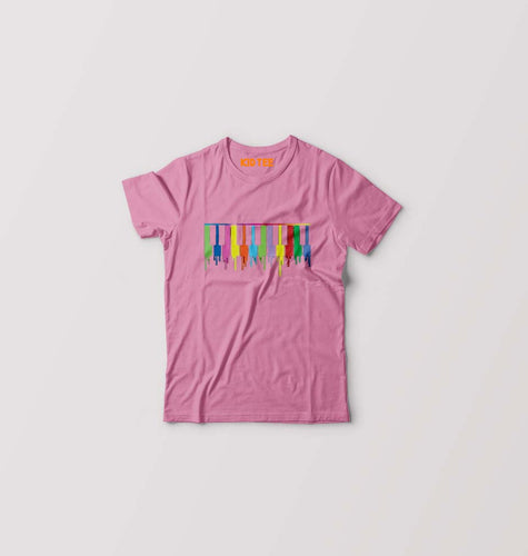 Piano Kids T-Shirt for Boy/Girl-Pink-Ektarfa.online