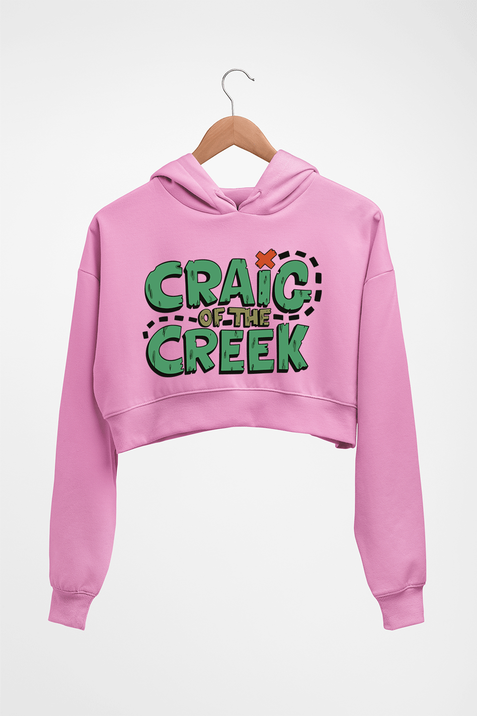 Craig of the Creek Crop HOODIE FOR WOMEN-Light Baby Pink-Ektarfa.online