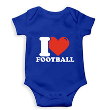 Load image into Gallery viewer, I Love Football Kids Romper For Baby Boy/Girl-0-5 Months(18 Inches)-Royal Blue-Ektarfa.online
