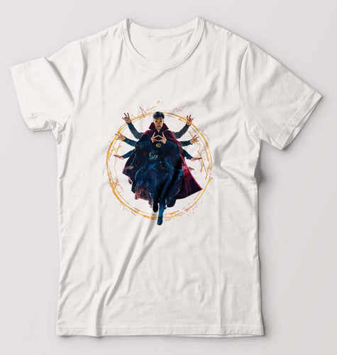 Doctor Strange Superhero T-Shirt for Men-S(38 Inches)-White-Ektarfa.online