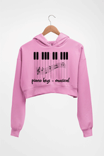 Load image into Gallery viewer, Piano Crop HOODIE FOR WOMEN-Light Baby Pink-Ektarfa.online

