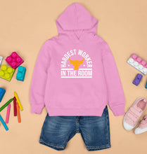 Load image into Gallery viewer, Hardest Worker In the Room Gym Kids Hoodie for Boy/Girl-Light Baby Pink-Ektarfa.online
